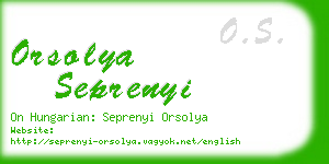 orsolya seprenyi business card